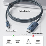 USB-C naar HDMI-kabel 8K | SCHERM ++