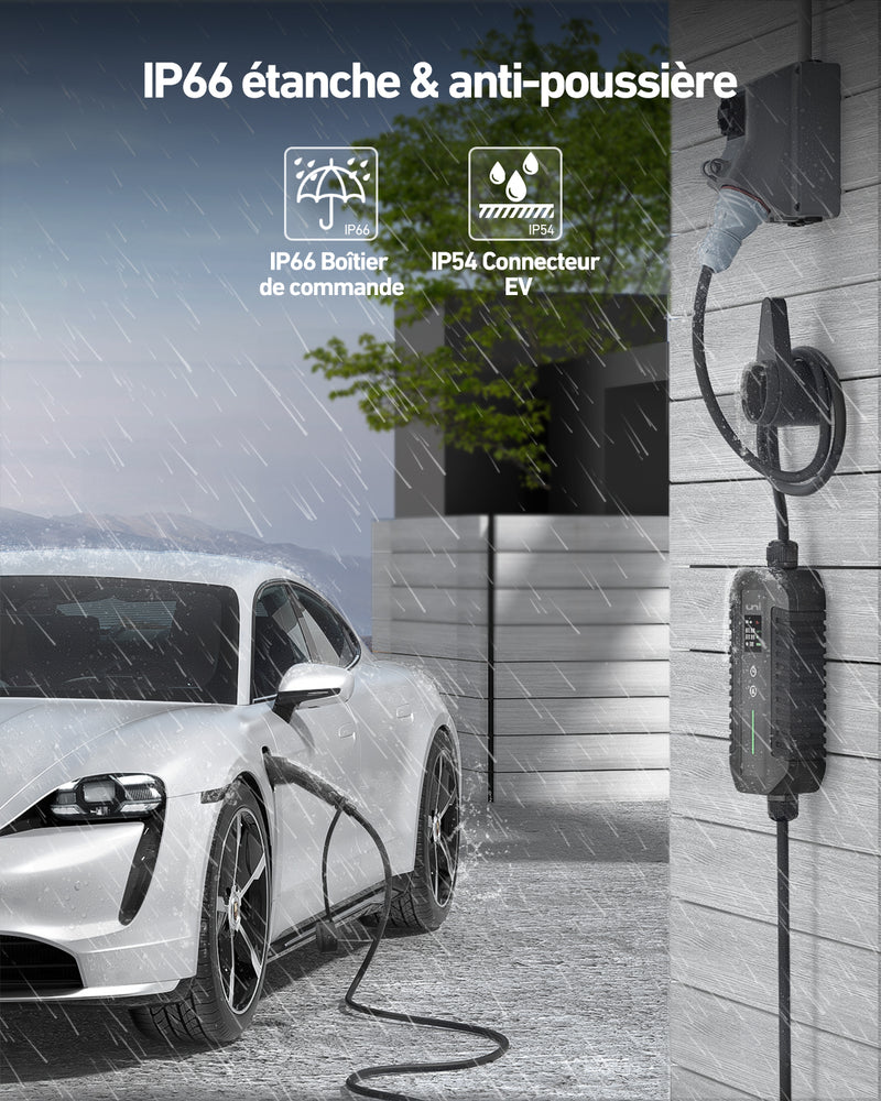 uni зарядный кабель для электромобилей типа 2, 11 кВт, 7 м, портативная трехфазная зарядная станция для электромобилей