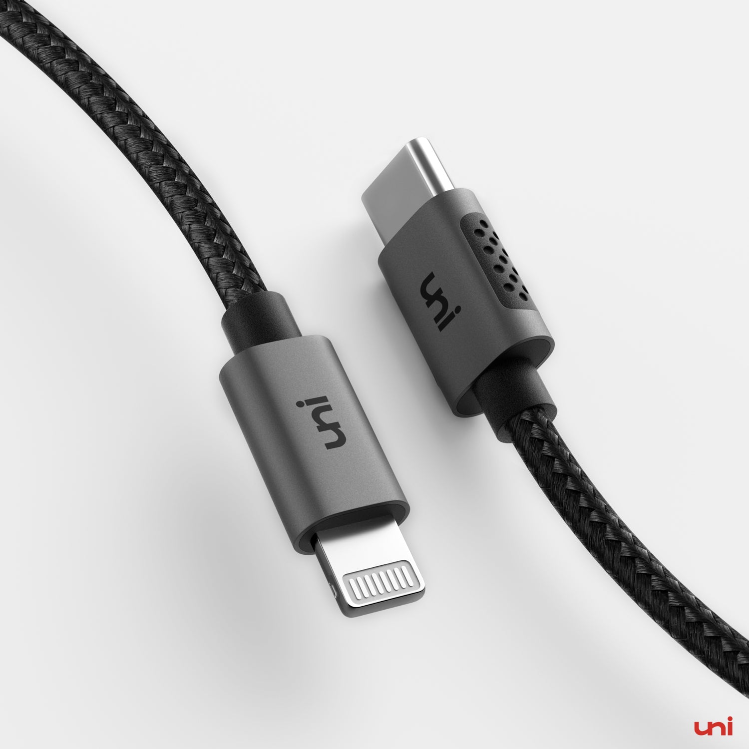 uni® ベスト iPhone ライトニング充電器 USB C ケーブル、MFi