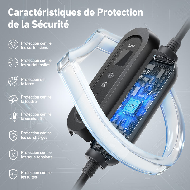 uni Tipo 2 Cable de carga 3,68 kW, monofásico | 6-16A