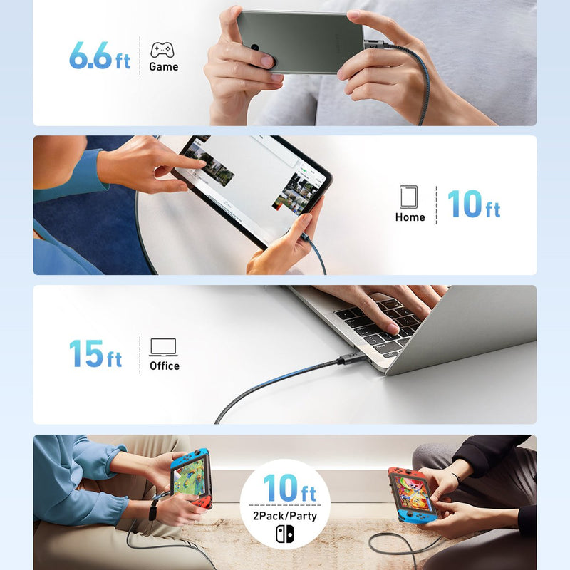 USB-C-zu-USB-C-Kabel 100 W Schnellladung | UNBEGRENZT