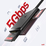 UHS-I Card Reader, USB C & USB to SD/TF/MS/CF Card Reader