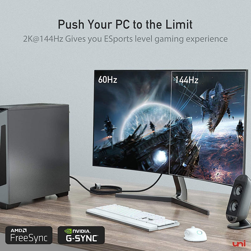 If you're a gamer or enjoy fast-paced content, you might want a higher refresh rate, such as 120Hz. Make sure to choose a DisplayPort 1.2 cable that can handle this level of performance.