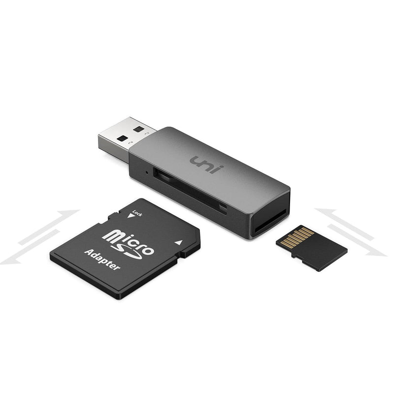 uni Lector de tarjetas SD USB C, adaptador de tarjeta micro SD resistente  (nailon duradero, sin bloqueo), lector de tarjetas de memoria USB tipo C de