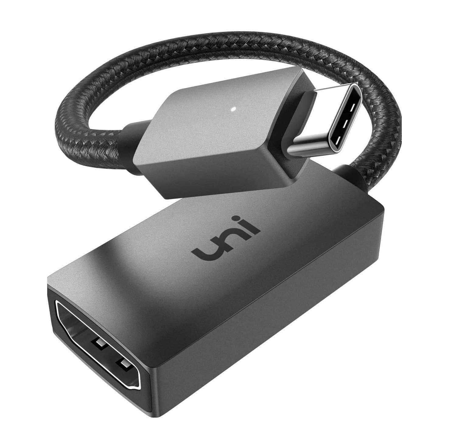 Adaptador USB C a HDMI Adaptador 4K HDMI a USB C, 60 Hz, aluminio