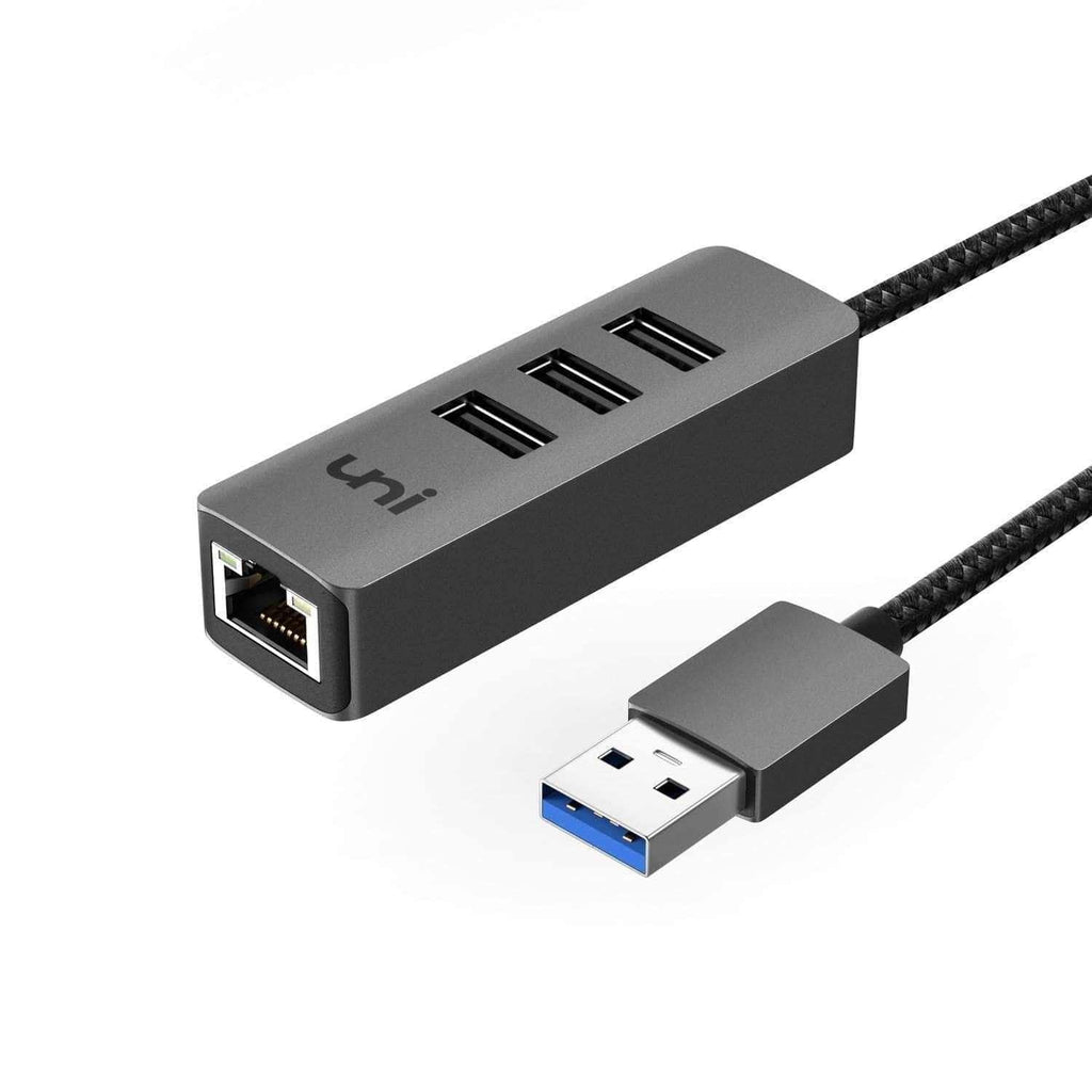 uni® HUB USB C Ethernet, uni Adaptateur USB C Ethernet, Hub RJ45 1Gbps avec  USB